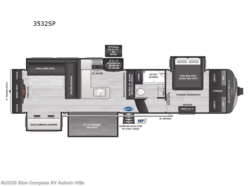 2025 Keystone Montana 3532SP - New Fifth Wheel For Sale by Blue Compass RV Auburn Hills in Auburn Hills, Michigan features Slideout