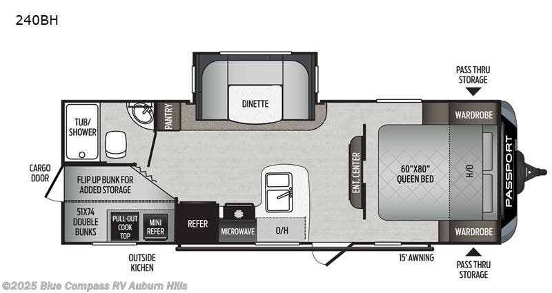 2020 Keystone Passport 240BH SL Series - Used Travel Trailer For Sale by Blue Compass RV Auburn Hills in Auburn Hills, Michigan features Slideout