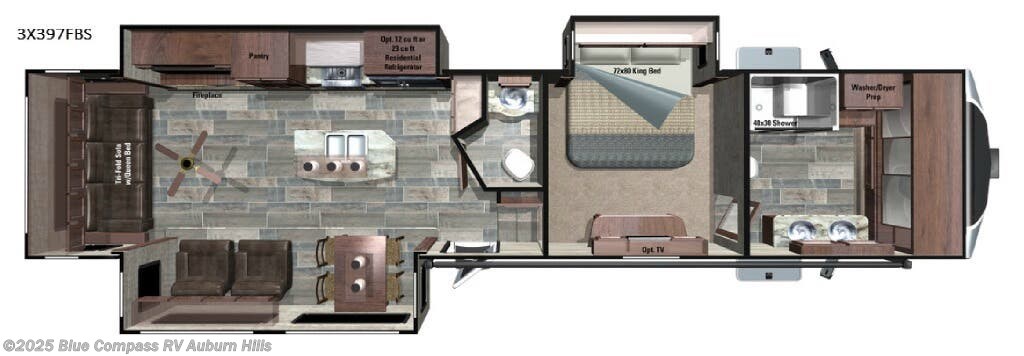 2017 Highland Ridge Open Range 3X 397FBS - Used Fifth Wheel For Sale by Blue Compass RV Auburn Hills in Auburn Hills, Michigan features Slideout
