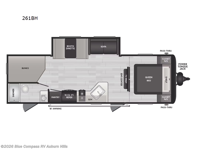 2025 Keystone Hideout Sport Double Axle 261BH - New Travel Trailer For Sale by Blue Compass RV Auburn Hills in Auburn Hills, Michigan features Slideout