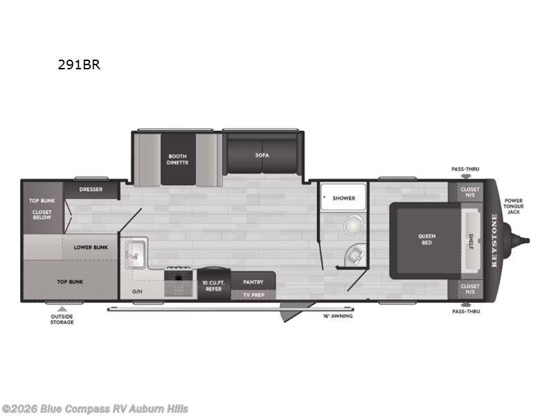 2026 Keystone Hideout Sport 291BR - New Travel Trailer For Sale by Blue Compass RV Auburn Hills in Auburn Hills, Michigan features Slideout