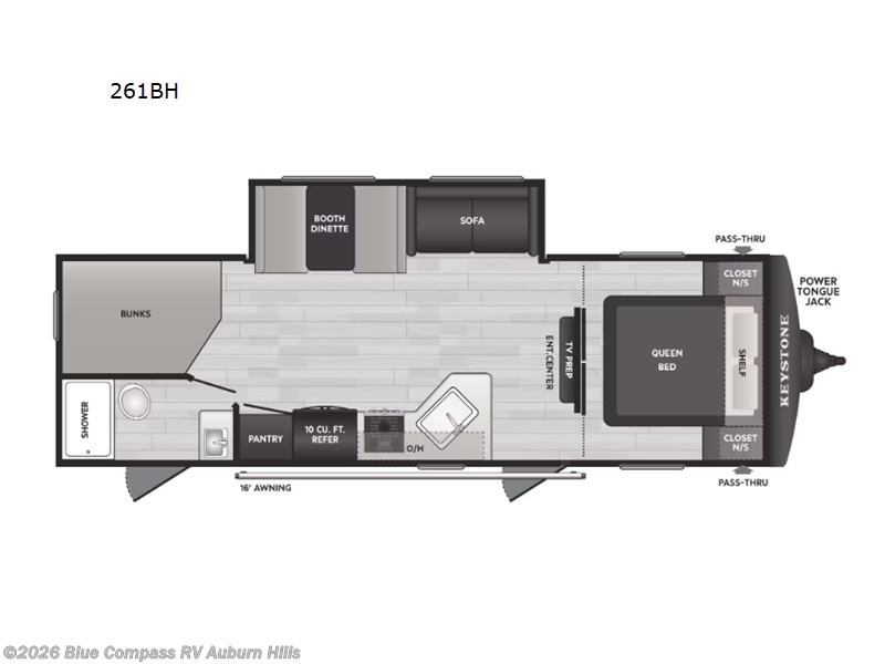 2026 Keystone Hideout Sport 261BH - New Travel Trailer For Sale by Blue Compass RV Auburn Hills in Auburn Hills, Michigan features Slideout