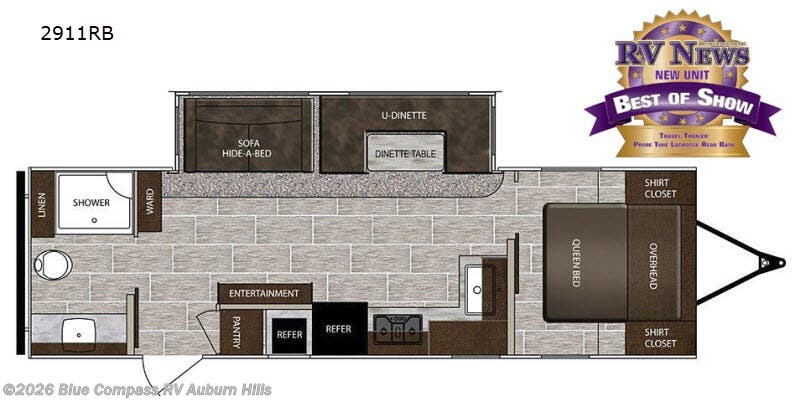 2019 Prime Time LaCrosse 2911RB - Used Travel Trailer For Sale by Blue Compass RV Auburn Hills in Auburn Hills, Michigan features Slideout