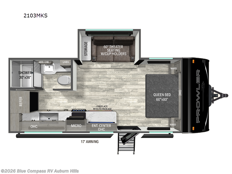 2026 Heartland Prowler 2103MKS - New Travel Trailer For Sale by Blue Compass RV Auburn Hills in Auburn Hills, Michigan features Slideout