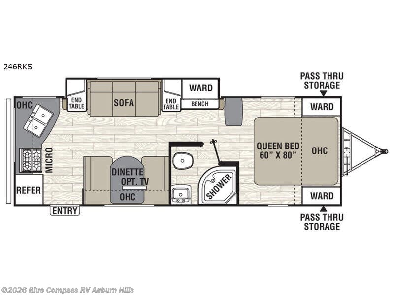 2018 Coachmen Freedom Express 246RKS - Used Travel Trailer For Sale by Blue Compass RV Auburn Hills in Auburn Hills, Michigan features Slideout