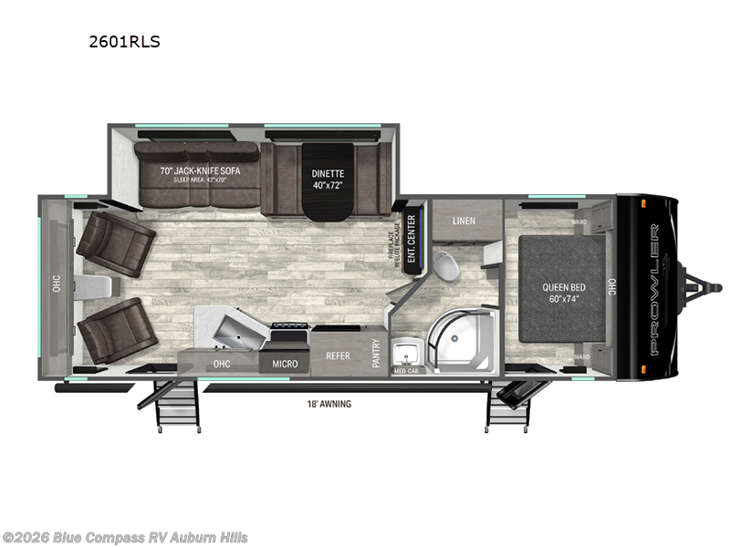 2026 Heartland Prowler 2601RLS - New Travel Trailer For Sale by Blue Compass RV Auburn Hills in Auburn Hills, Michigan features Slideout