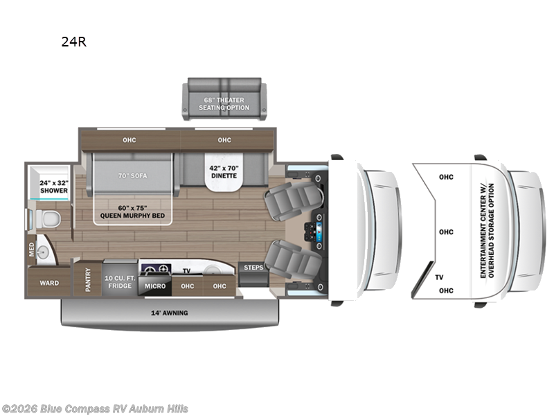 2026 Entegra Coach Qwest SE 24R - Used Class C For Sale by Blue Compass RV Auburn Hills in Auburn Hills, Michigan features Slideout