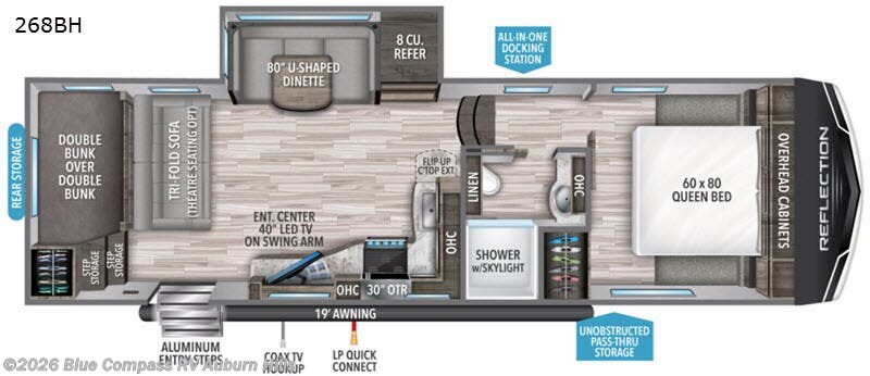 2020 Grand Design Reflection 150 Series 268BH - Used Fifth Wheel For Sale by Blue Compass RV Auburn Hills in Auburn Hills, Michigan features Slideout