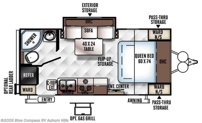 2016 Forest River Rockwood Mini Lite 2109S - Used Travel Trailer For Sale by Blue Compass RV Auburn Hills in Auburn Hills, Michigan features Slideout