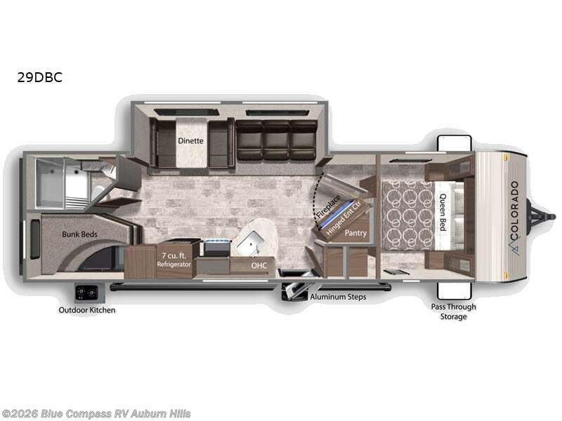 2022 Dutchmen Colorado 29DBC - Used Travel Trailer For Sale by Blue Compass RV Auburn Hills in Auburn Hills, Michigan features Slideout
