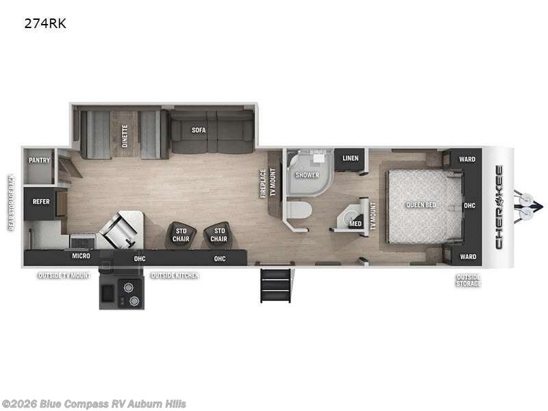 2021 Forest River Cherokee 274RK - Used Travel Trailer For Sale by Blue Compass RV Auburn Hills in Auburn Hills, Michigan features Slideout