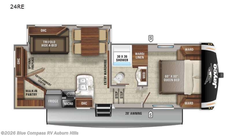 2021 Jayco Eagle HT 24RE - Used Fifth Wheel For Sale by Blue Compass RV Auburn Hills in Auburn Hills, Michigan features Slideout