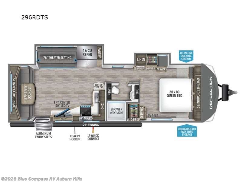 2023 Grand Design Reflection 296RDTS - Used Travel Trailer For Sale by Blue Compass RV Auburn Hills in Auburn Hills, Michigan features Slideout