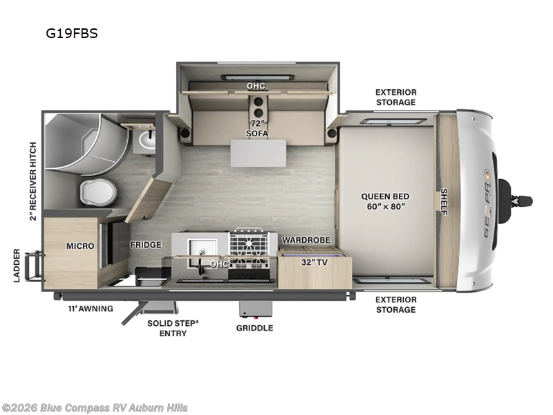 2024 Forest River Rockwood Geo Pro G19FBS - Used Travel Trailer For Sale by Blue Compass RV Auburn Hills in Auburn Hills, Michigan features Slideout