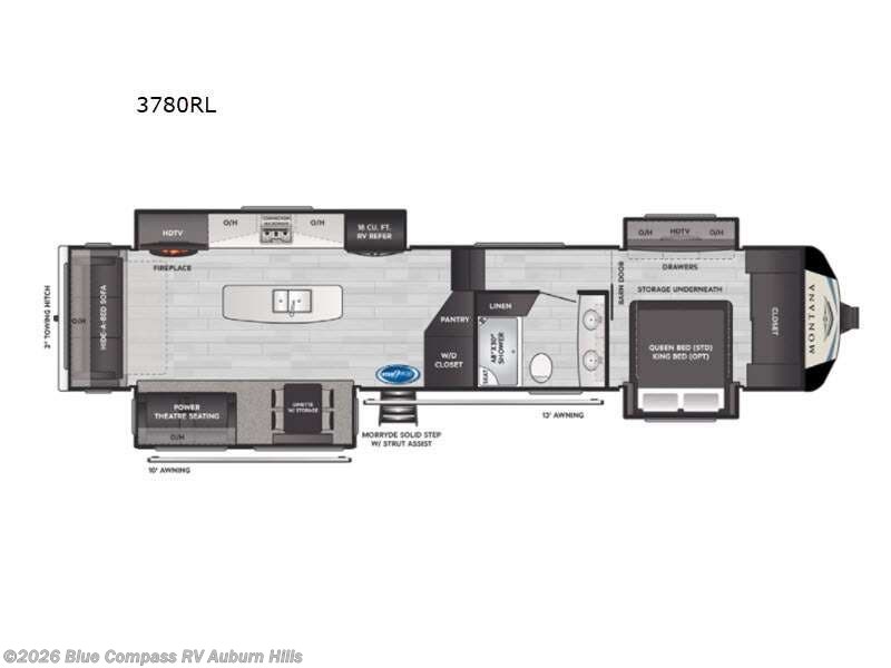 2021 Keystone Montana 3780RL - Used Fifth Wheel For Sale by Blue Compass RV Auburn Hills in Auburn Hills, Michigan features Slideout
