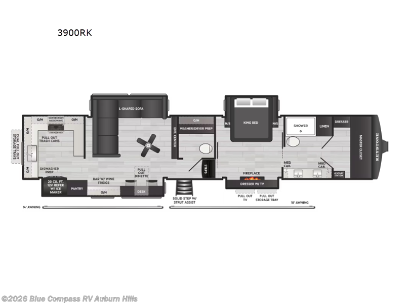 2026 Keystone Montana 3900RK - New Fifth Wheel For Sale by Blue Compass RV Auburn Hills in Auburn Hills, Michigan features Slideout