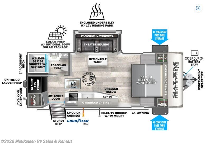 2024 Forest River Salem Hemisphere 19RBHL - New Travel Trailer For Sale by Mekkelsen RV Sales & Rentals in East Montpelier, Vermont