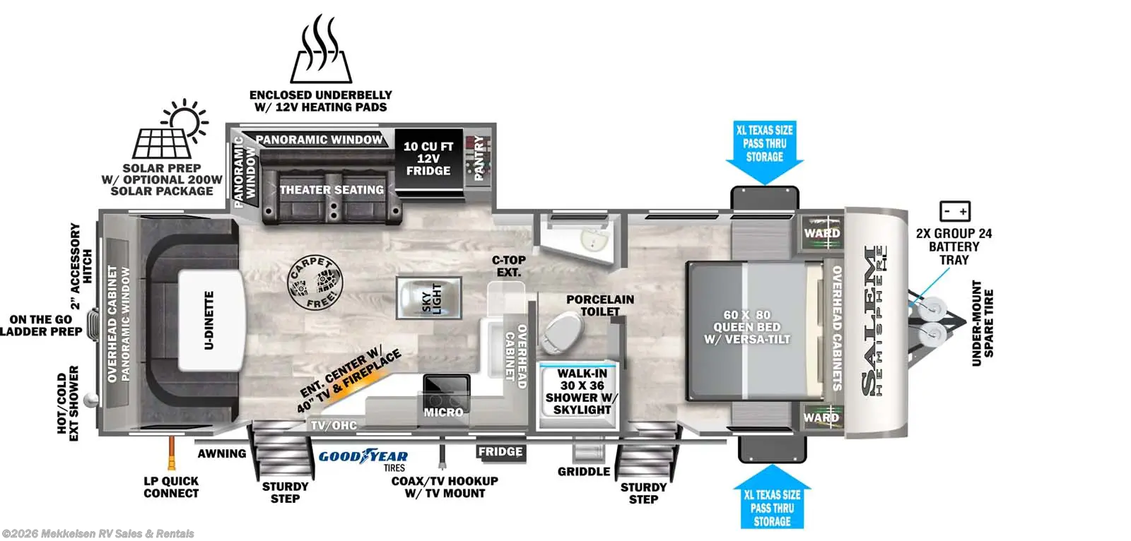 2024 Forest River Salem Hemisphere 24RDHL - New Travel Trailer For Sale by Mekkelsen RV Sales & Rentals in East Montpelier, Vermont
