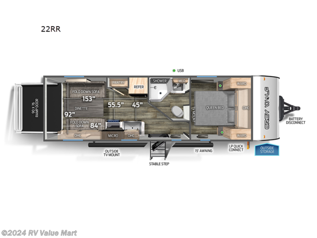 2024 Forest River Cherokee Grey Wolf 22RR - New Toy Hauler For Sale by RV Value Mart in Willow Street, Pennsylvania