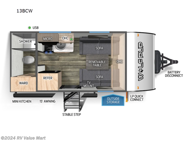 2024 Forest River Cherokee Wolf Pup 13BCW - New Travel Trailer For Sale by RV Value Mart in Willow Street, Pennsylvania