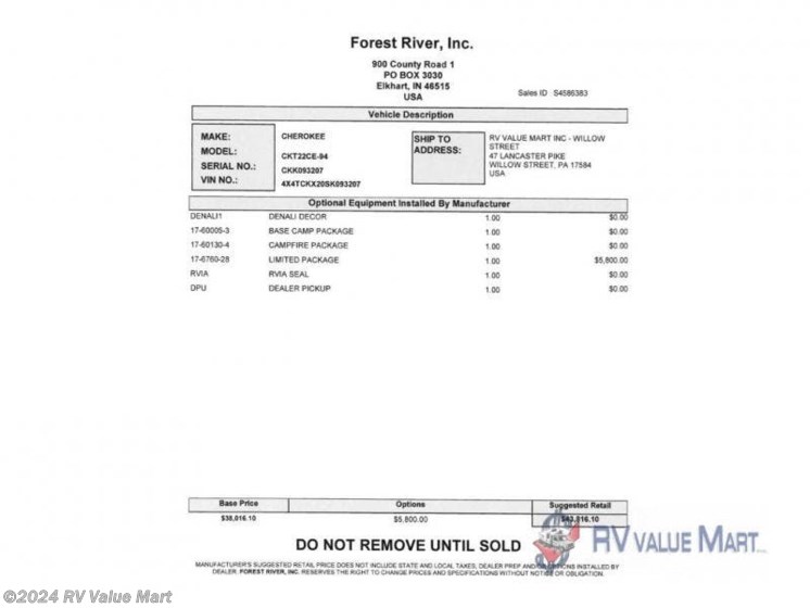 New 2025 Forest River Cherokee Grey Wolf 22CE available in Willow Street, Pennsylvania