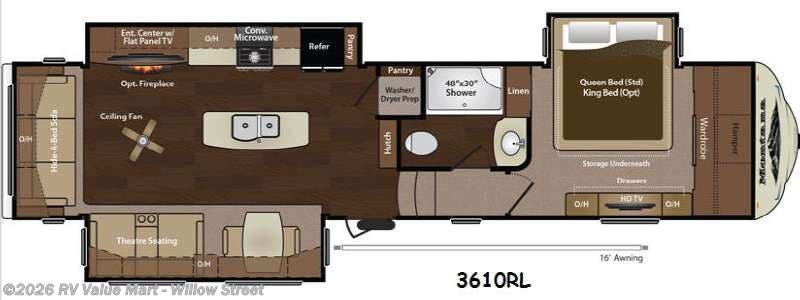 2014 Keystone Montana 3610 RL - Used Fifth Wheel For Sale by RV Value Mart - Willow Street in Willow Street, Pennsylvania features Slideout