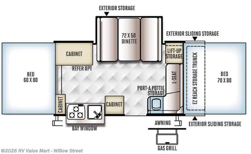 2016 Forest River Rockwood Premier 2514G - Used Popup For Sale by RV Value Mart - Willow Street in Willow Street, Pennsylvania features Slideout