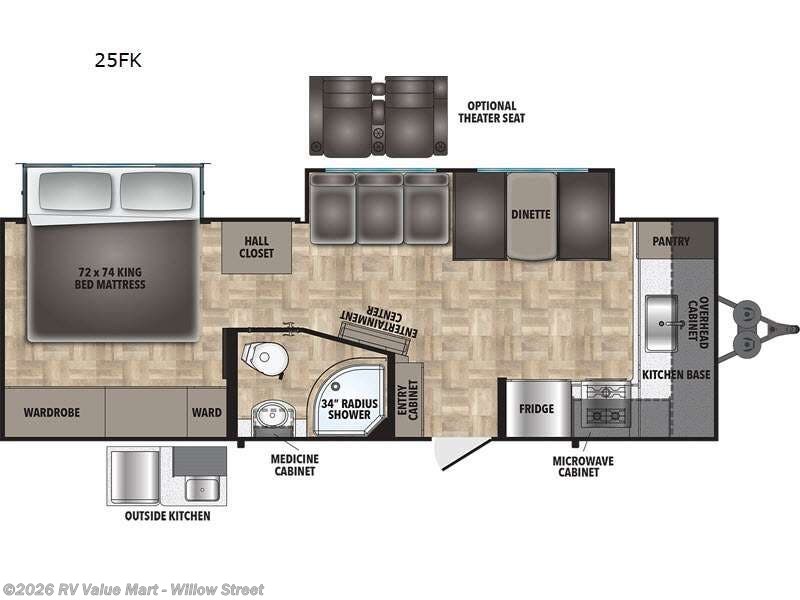 2023 Shasta Shasta 25FK - Used Travel Trailer For Sale by RV Value Mart - Willow Street in Willow Street, Pennsylvania features Slideout