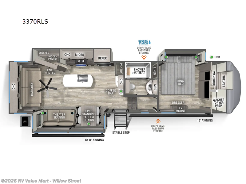 2025 Forest River Sierra 3370RLS - New Fifth Wheel For Sale by RV Value Mart - Willow Street in Willow Street, Pennsylvania features Slideout