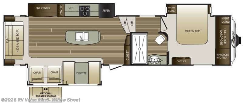 2015 Keystone Cougar 333MKS - Used Fifth Wheel For Sale by RV Value Mart - Willow Street in Willow Street, Pennsylvania features Slideout