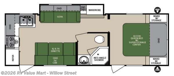 2013 Forest River Surveyor Select SV 264 - Used Travel Trailer For Sale by RV Value Mart - Willow Street in Willow Street, Pennsylvania features Slideout
