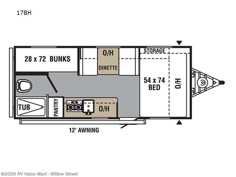 2021 Viking Viking 17BH - Used Travel Trailer For Sale by RV Value Mart - Willow Street in Willow Street, Pennsylvania