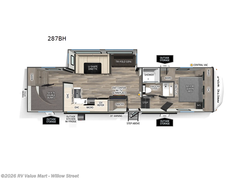 2026 Forest River Cherokee Arctic Wolf 287BH - New Fifth Wheel For Sale by RV Value Mart - Willow Street in Willow Street, Pennsylvania features Slideout