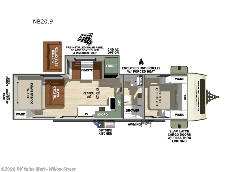 2026 Forest River No Boundaries NB20.9 - New Travel Trailer For Sale by RV Value Mart - Willow Street in Willow Street, Pennsylvania features Slideout