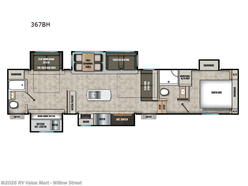 2026 Coachmen Chaparral 367BH - New Fifth Wheel For Sale by RV Value Mart - Willow Street in Willow Street, Pennsylvania features Slideout