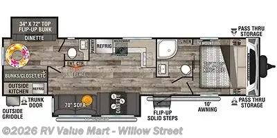 2022 K-Z Connect C322BHK - Used Travel Trailer For Sale by RV Value Mart - Willow Street in Willow Street, Pennsylvania features Slideout