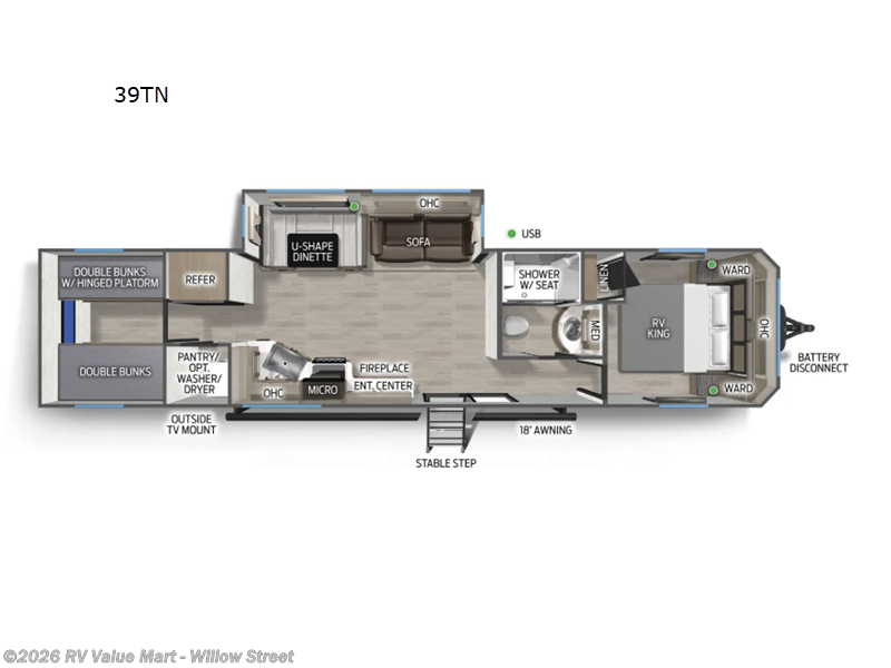 2026 Forest River Cherokee Timberwolf 39TN - New Destination Trailer For Sale by RV Value Mart - Willow Street in Willow Street, Pennsylvania features Slideout