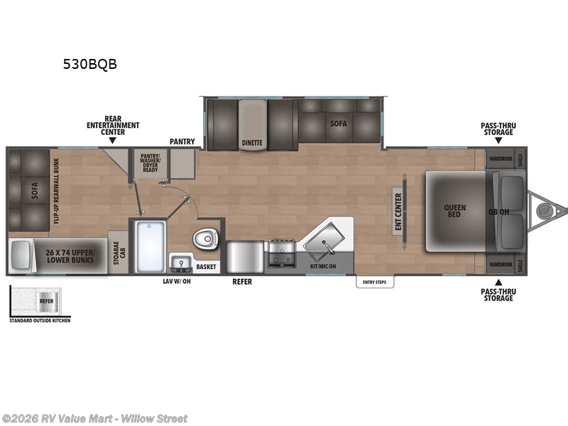 2026 Shasta I-5 Edition 530BQB - New Travel Trailer For Sale by RV Value Mart - Willow Street in Willow Street, Pennsylvania features Slideout