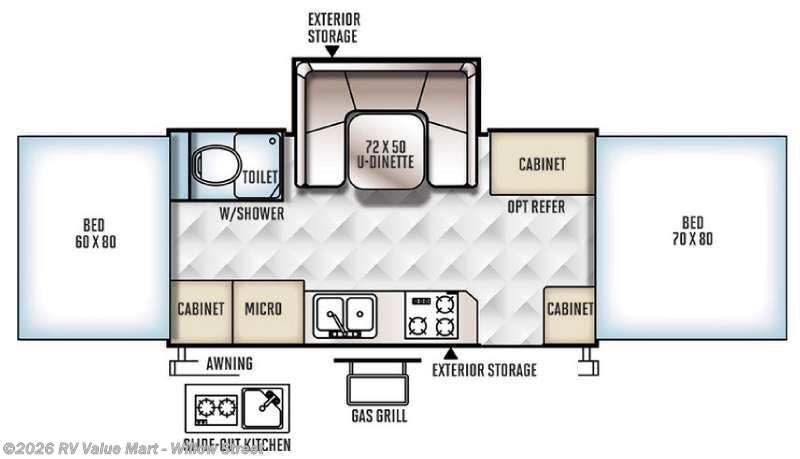 2016 Forest River Rockwood High Wall Series HW277 - Used Popup For Sale by RV Value Mart - Willow Street in Willow Street, Pennsylvania features Slideout