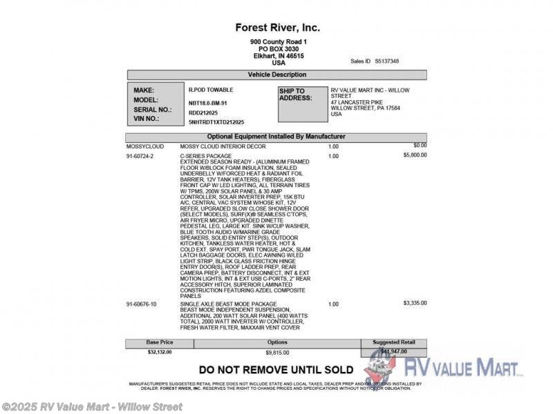 2026 No Boundaries NB18.0 Beast Mode by Forest River from RV Value Mart - Willow Street in Willow Street, Pennsylvania