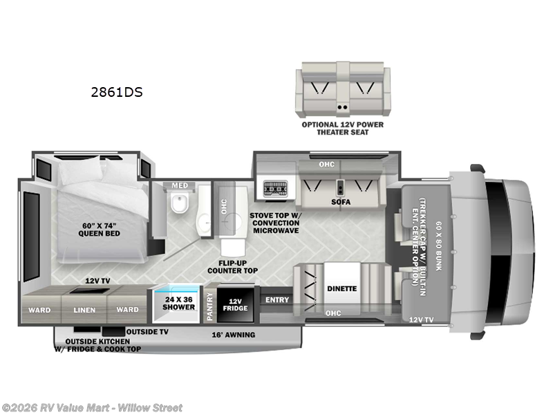 2023 Forest River Forester Classic 2860DS Ford - Used Class C For Sale by RV Value Mart - Willow Street in Willow Street, Pennsylvania features Slideout