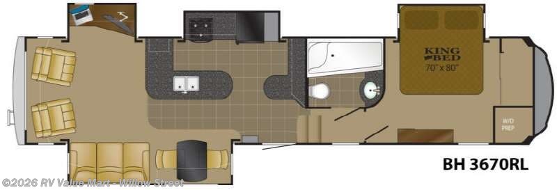 2013 Heartland Bighorn 3670RL - Used Fifth Wheel For Sale by RV Value Mart - Willow Street in Willow Street, Pennsylvania features Slideout