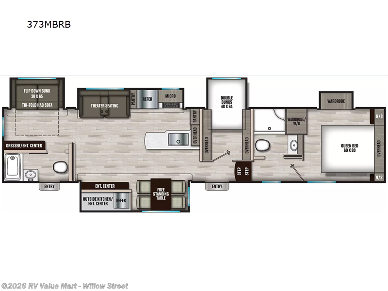 2026 Coachmen Chaparral 373MBRB - New Fifth Wheel For Sale by RV Value Mart - Willow Street in Willow Street, Pennsylvania features Slideout