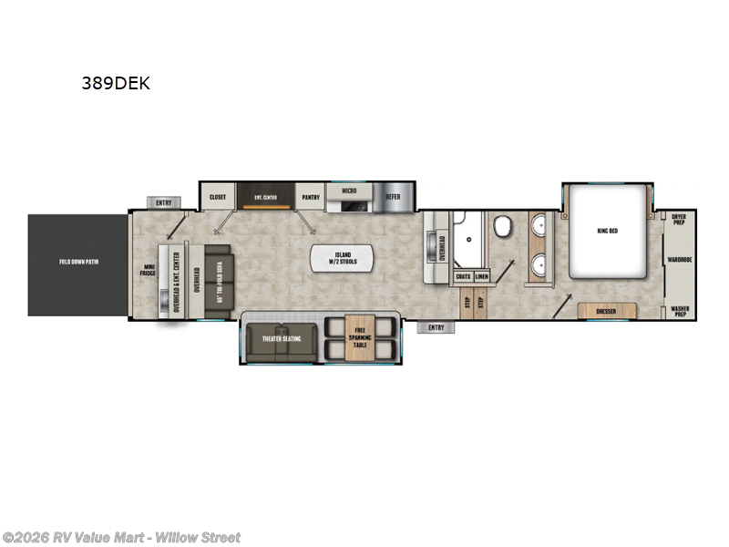 2026 Coachmen Chaparral 389DEK - New Fifth Wheel For Sale by RV Value Mart - Willow Street in Willow Street, Pennsylvania features Slideout