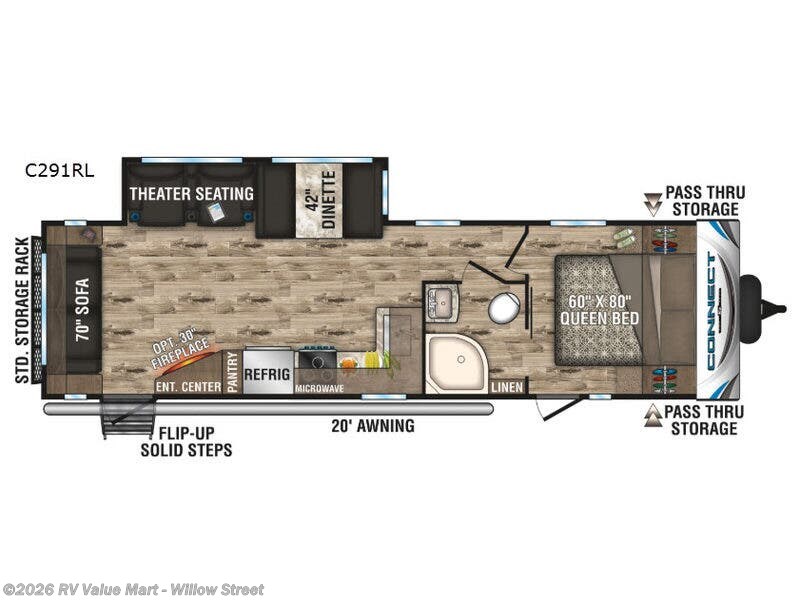 2019 K-Z Connect C291RL - Used Travel Trailer For Sale by RV Value Mart - Willow Street in Willow Street, Pennsylvania features Slideout
