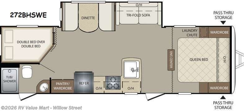 2014 Keystone Bullet 272BHSWE - Used Travel Trailer For Sale by RV Value Mart - Willow Street in Willow Street, Pennsylvania features Slideout