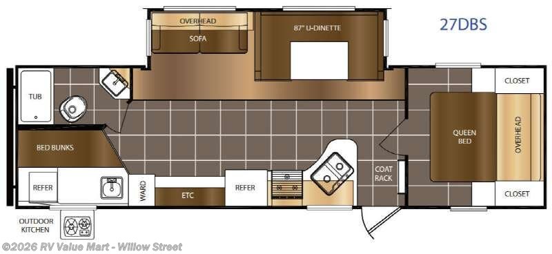 2016 Prime Time Avenger ATI 27DBS - Used Travel Trailer For Sale by RV Value Mart - Willow Street in Willow Street, Pennsylvania features Slideout