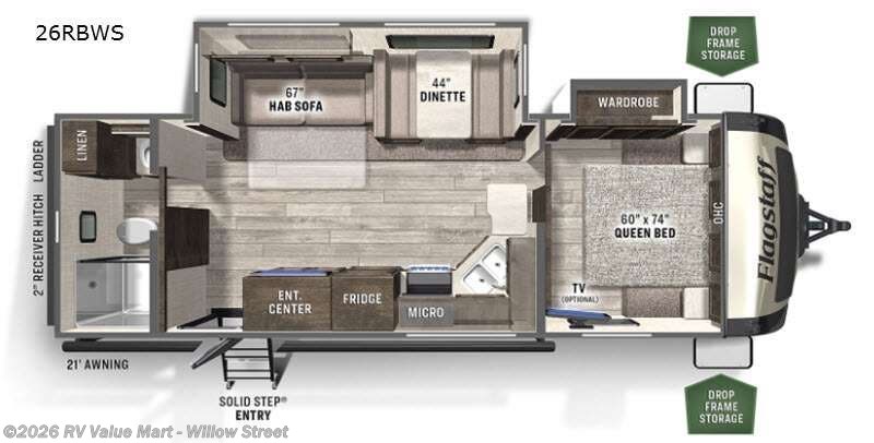 2021 Forest River Flagstaff Super Lite 26RBWS - Used Travel Trailer For Sale by RV Value Mart - Willow Street in Willow Street, Pennsylvania features Slideout