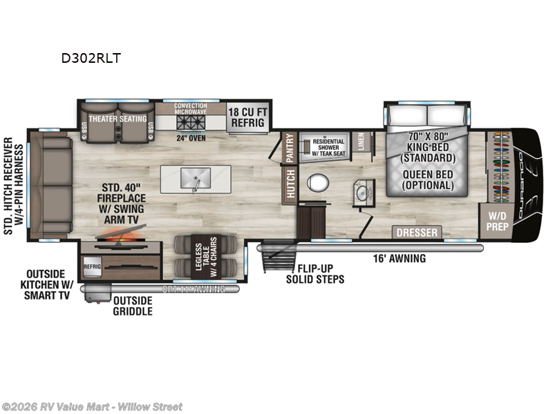 2026 K-Z Durango D302RLT - New Fifth Wheel For Sale by RV Value Mart - Willow Street in Willow Street, Pennsylvania features Slideout