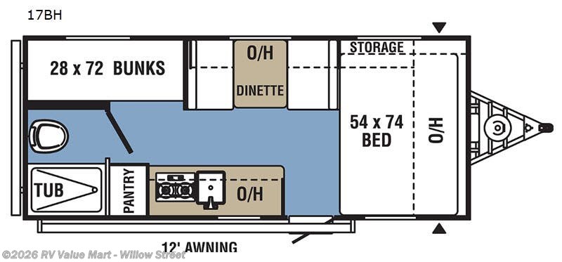 2020 Coachmen Clipper Ultra-Lite 17BH - Used Travel Trailer For Sale by RV Value Mart - Willow Street in Willow Street, Pennsylvania